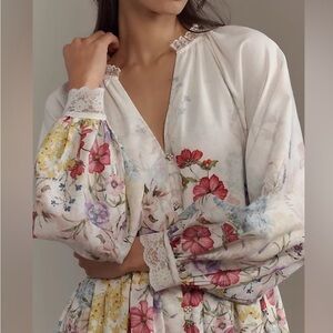 Anthropologie Let Me Be Floral Dress - M